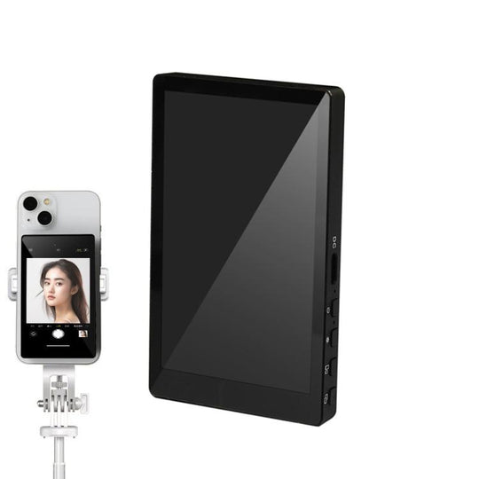 Mobile Phone Selfie Wireless Same Screen Player Smartphone Magnetic Rear Selfie Monitor Screen(Black)