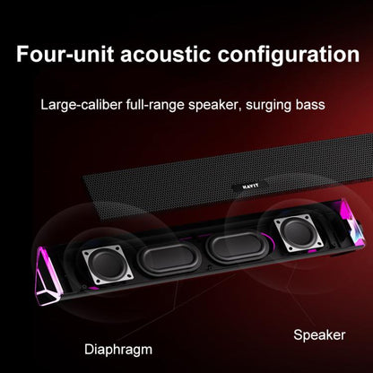 Havit M15 RGB Lighting Effect Dual Speaker Stereo Desktop Computer Wired Speaker(Black) -  by Havit | Online Shopping UK | buy2fix