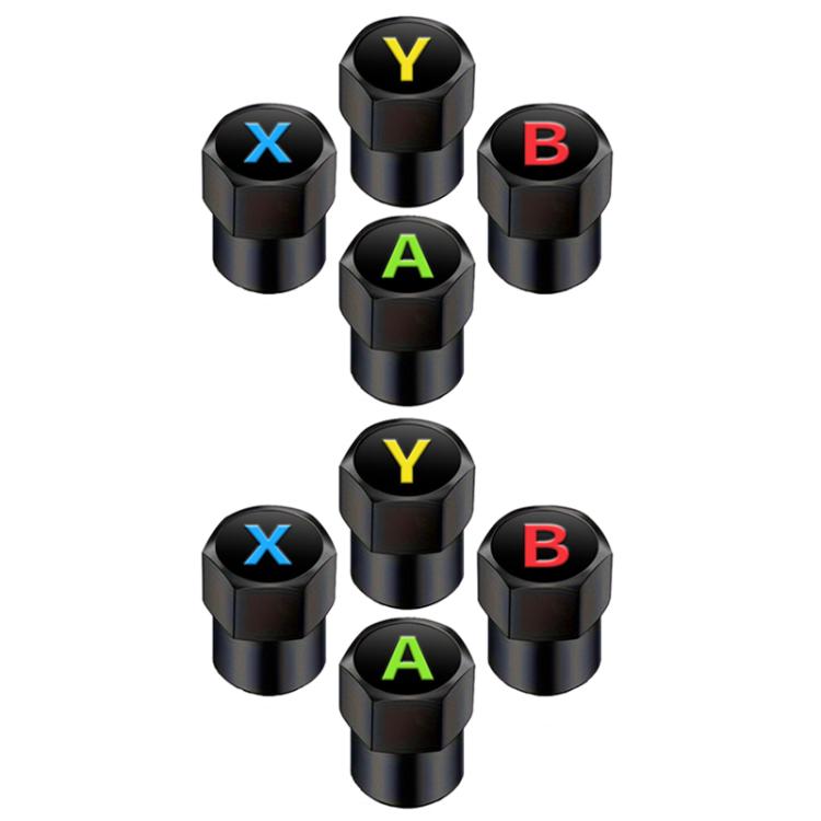 2 Sets Car Modification Aluminum Tire Valve Caps, Style: Alphabet Model - Tire Valve Caps by buy2fix | Online Shopping UK | buy2fix