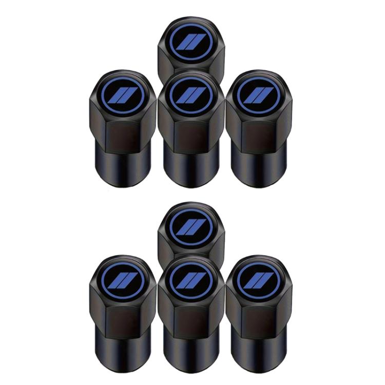 2 Sets Car Modification Aluminum Tire Valve Caps, Style: Blue Logo - Tire Valve Caps by buy2fix | Online Shopping UK | buy2fix
