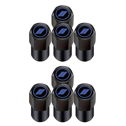 2 Sets Car Modification Aluminum Tire Valve Caps, Style: Blue Logo - Tire Valve Caps by buy2fix | Online Shopping UK | buy2fix