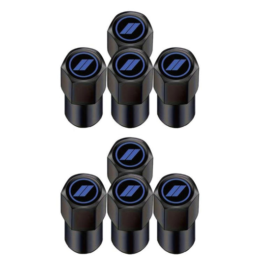 2 Sets Car Modification Aluminum Tire Valve Caps, Style: Blue Logo - Tire Valve Caps by buy2fix | Online Shopping UK | buy2fix