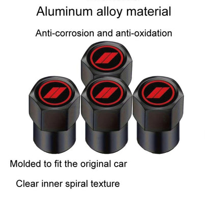 2 Sets Car Modification Aluminum Tire Valve Caps, Style: Graphic Model - Tire Valve Caps by buy2fix | Online Shopping UK | buy2fix