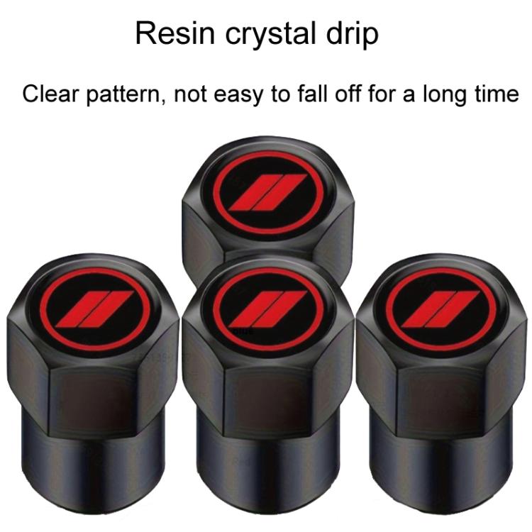 2 Sets Car Modification Aluminum Tire Valve Caps, Style: Alphabet Model - Tire Valve Caps by buy2fix | Online Shopping UK | buy2fix