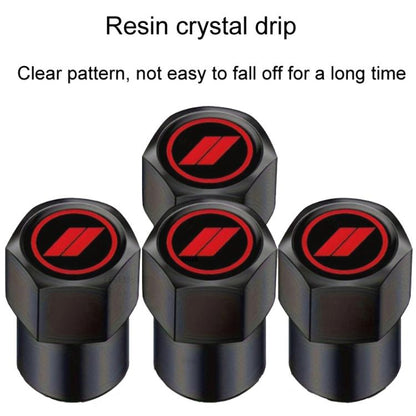 2 Sets Car Modification Aluminum Tire Valve Caps, Style: Alphabet Model - Tire Valve Caps by buy2fix | Online Shopping UK | buy2fix