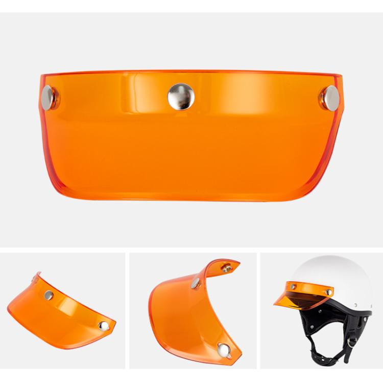 Motorcycle Helmet Brim Retro 3-Button Helmet Visor Sunshade Protection Half Helmet Hat Brim(Dark Tea) - Helmets by buy2fix | Online Shopping UK | buy2fix