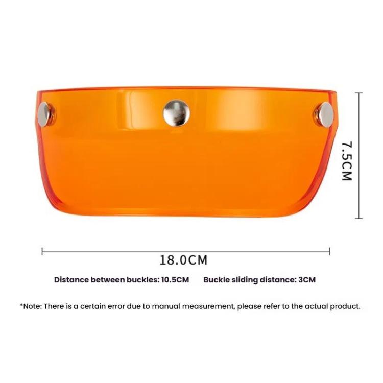 Motorcycle Helmet Brim Retro 3-Button Helmet Visor Sunshade Protection Half Helmet Hat Brim(Light Tea) - Helmets by buy2fix | Online Shopping UK | buy2fix