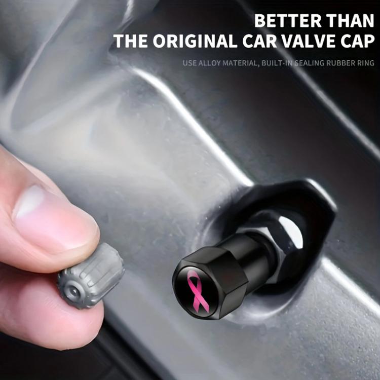 2 Sets Car Modification Aluminum Tire Valve Caps, Style: Colorful Ribbon - Tire Valve Caps by buy2fix | Online Shopping UK | buy2fix