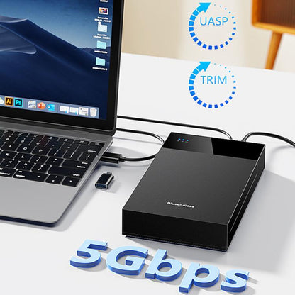 Blueendless MR35TC 3.5-inch USB3.0 2.5/3.5-inch SATA Mobile Hard Disk Box(Type-C US Plug) - External Solid State Drives by Blueendless | Online Shopping UK | buy2fix