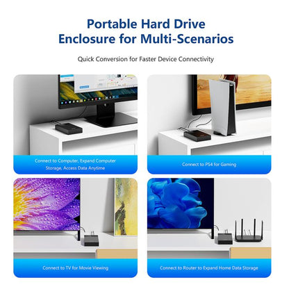 Blueendless MR35TC 3.5-inch USB3.0 2.5/3.5-inch SATA Mobile Hard Disk Box(Type-C AU Plug) - External Solid State Drives by Blueendless | Online Shopping UK | buy2fix