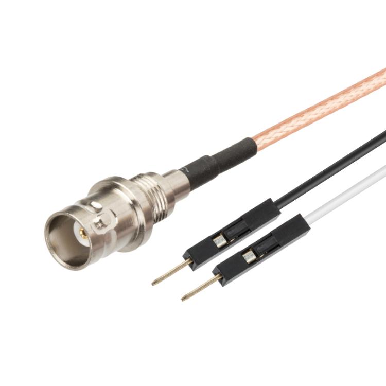 BNC Female To Dual DuPont Male RG316 RF Test Extension Adapter Cable(0.3m) - Connectors by buy2fix | Online Shopping UK | buy2fix