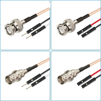 BNC Male To Dual DuPont Female RG316 RF Test Extension Adapter Cable(0.5m) - Connectors by buy2fix | Online Shopping UK | buy2fix