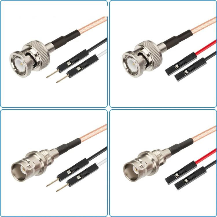 BNC Female To Dual DuPont Female RG316 RF Test Extension Adapter Cable(0.5m) - Connectors by buy2fix | Online Shopping UK | buy2fix