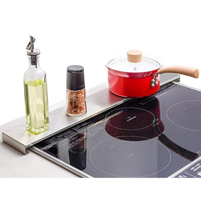 Stainless Steel Exhaust Vent Cover Gas Stove Cover Seasoning Rack Oil Splash Guard 64x10x2.5cm - Cooktop Parts by buy2fix | Online Shopping UK | buy2fix