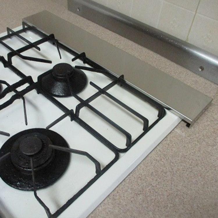Stainless Steel Exhaust Vent Cover Gas Stove Cover Seasoning Rack Oil Splash Guard 64x10x2.5cm - Cooktop Parts by buy2fix | Online Shopping UK | buy2fix