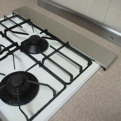 Stainless Steel Exhaust Vent Cover Gas Stove Cover Seasoning Rack Oil Splash Guard 64x10x2.5cm - Cooktop Parts by buy2fix | Online Shopping UK | buy2fix
