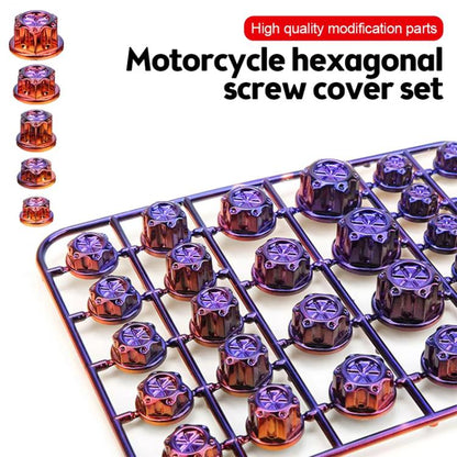 E-Bike Motorcycle Hexagonal Screw Cap Modification Accessories Electroplated Burned Titanium Screw Decoration(Purple) - Ornamental Parts by buy2fix | Online Shopping UK | buy2fix