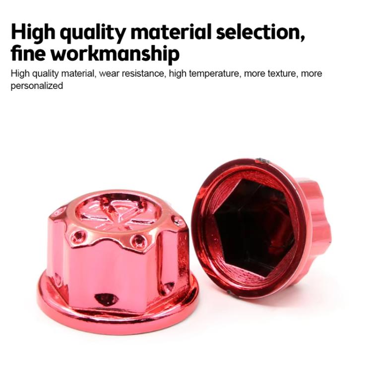 E-Bike Motorcycle Hexagonal Screw Cap Modification Accessories Electroplated Burned Titanium Screw Decoration(Red) - Ornamental Parts by buy2fix | Online Shopping UK | buy2fix