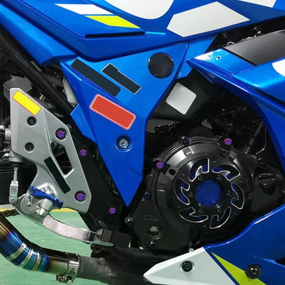 E-Bike Motorcycle Hexagonal Screw Cap Modification Accessories Electroplated Burned Titanium Screw Decoration(Blue) - Ornamental Parts by buy2fix | Online Shopping UK | buy2fix