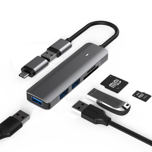 Blueendless Type-C Expansion Dock Multifunctional HUB Docking Station 5-in-1 USB3.0 x 3 + SD/TF3.0 - USB HUB by Blueendless | Online Shopping UK | buy2fix