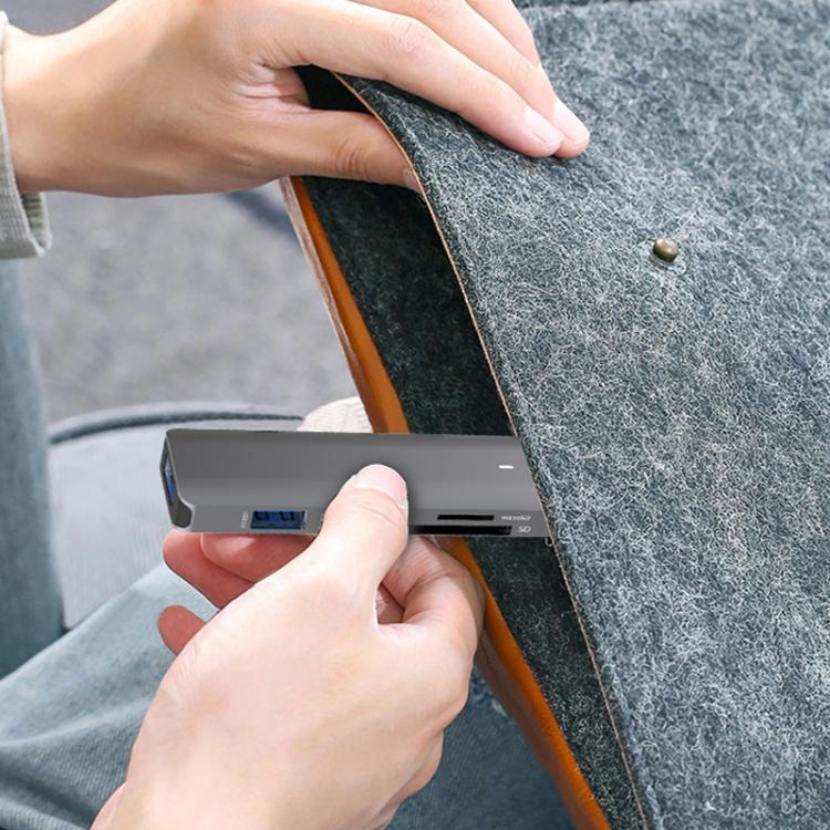 Blueendless Type-C Expansion Dock Multifunctional HUB Docking Station 5-in-1 USB3.0 x 3 + SD/TF3.0 - USB HUB by Blueendless | Online Shopping UK | buy2fix