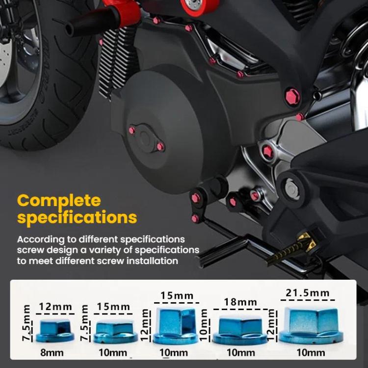 Motorcycle Scooter Modification Parts Screw Cover Decorative Screw Cap(Blue) - Ornamental Parts by buy2fix | Online Shopping UK | buy2fix