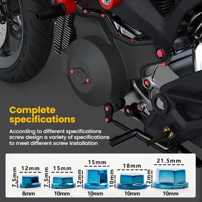 Motorcycle Scooter Modification Parts Screw Cover Decorative Screw Cap(Red) - Ornamental Parts by buy2fix | Online Shopping UK | buy2fix