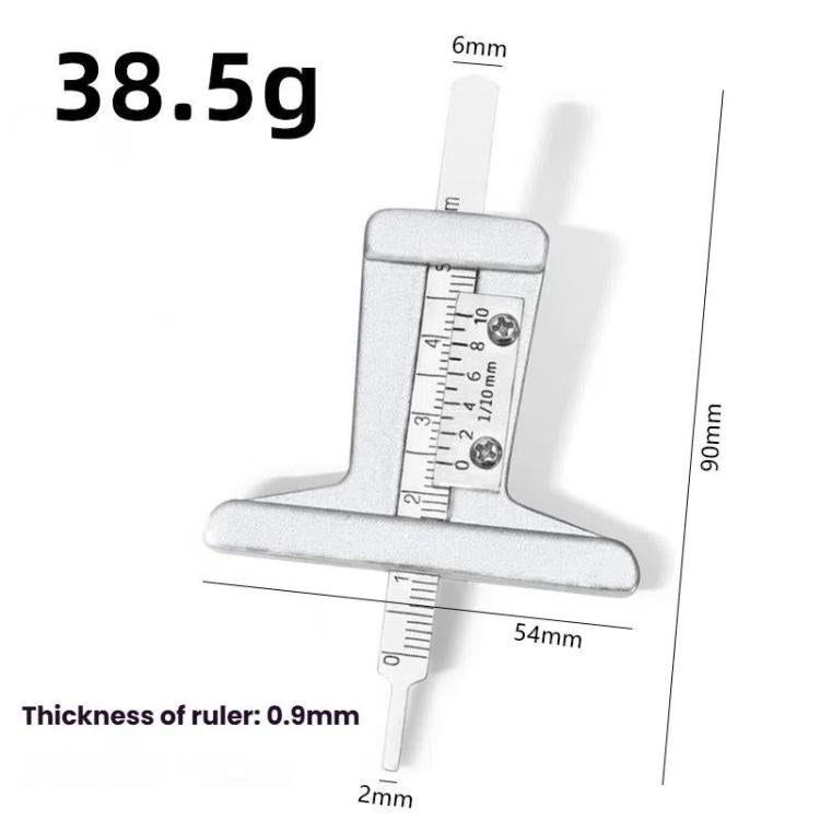0-50mm Stainless Steel Tire Tread Depth Gauge(A1286) - Other Tools by buy2fix | Online Shopping UK | buy2fix