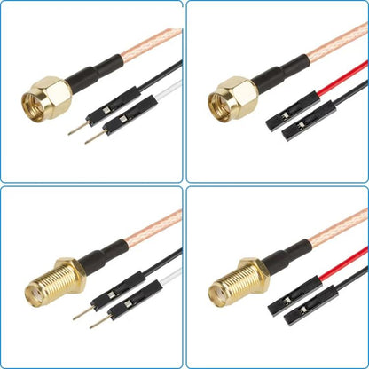 SMA Male To Dual DuPont Female RG316 RF Test Extension Adapter Cable(1m) - Connectors by buy2fix | Online Shopping UK | buy2fix