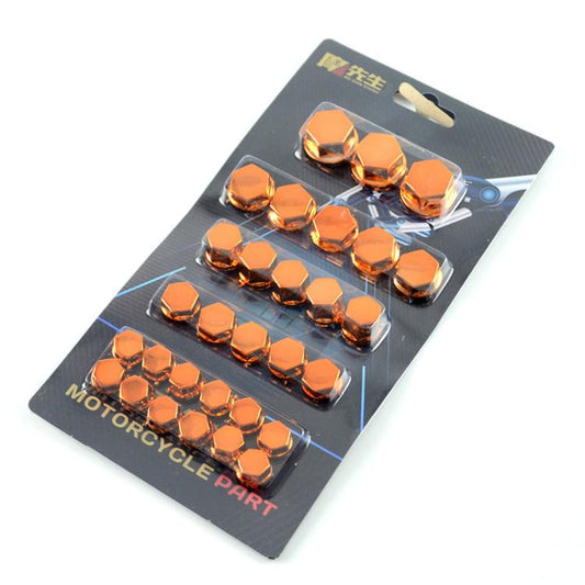 Motorcycle Modification Parts Screw Cap Decorative Parts Scooter Engine Screw Nut Cap Cover(Orange) - Ornamental Parts by buy2fix | Online Shopping UK | buy2fix