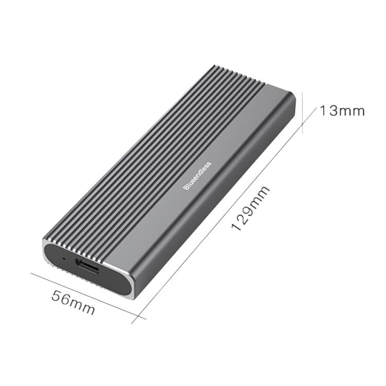 Blueendless 2818SN M.2 Nvme / Sata Dual-protocol Mobile Hard Disk Box with 2-in-1 Cable - HDD Enclosure by Blueendless | Online Shopping UK | buy2fix