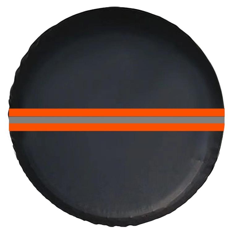 14inch Thickened Imitation Leather Car Tire Protector Spare Tire Cover With Reflective Stripes(FG-2 Red) - Window Foils & Solar Protection by buy2fix | Online Shopping UK | buy2fix