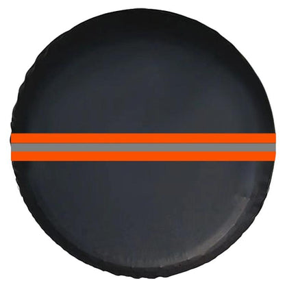 14inch Thickened Imitation Leather Car Tire Protector Spare Tire Cover With Reflective Stripes(FG-2 Red) - Window Foils & Solar Protection by buy2fix | Online Shopping UK | buy2fix