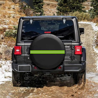 17inch Thickened Imitation Leather Car Tire Protector Spare Tire Cover With Reflective Stripes(FG-2 Red) - Window Foils & Solar Protection by buy2fix | Online Shopping UK | buy2fix