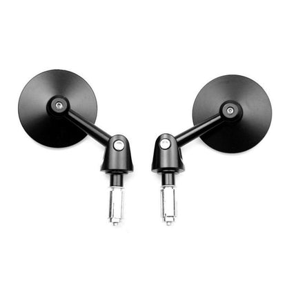 2pcs /Set Motorcycle Rearview Mirror Modified Retro Folding Round E-Bike Universal Reversing Mirror Reflector, Style: Flat - Side Mirrors by buy2fix | Online Shopping UK | buy2fix