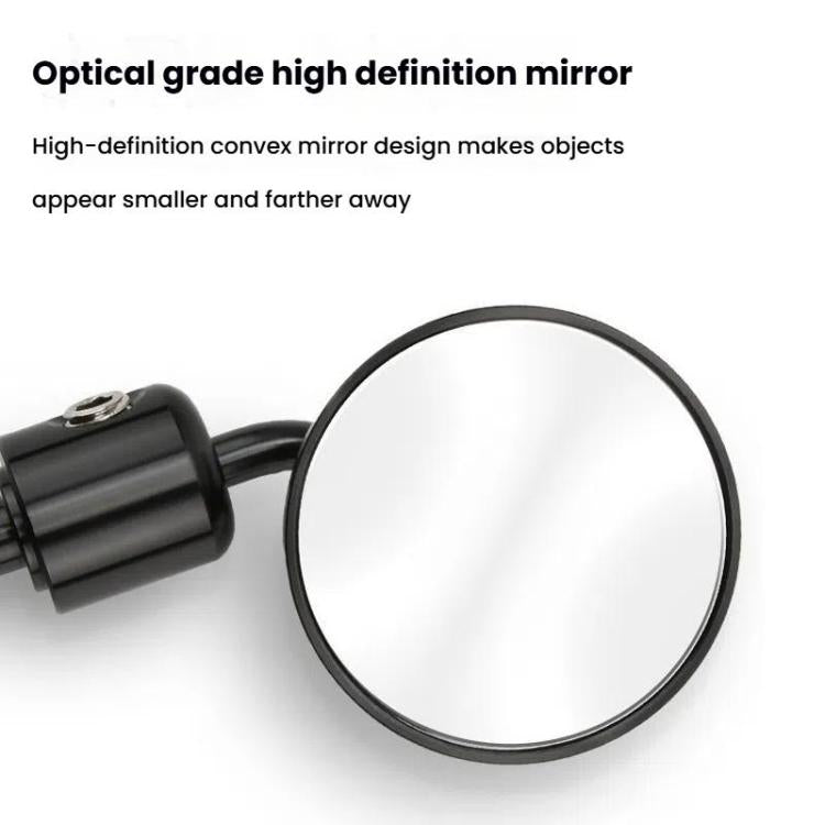 2pcs /Set Motorcycle Rearview Mirror Modified Retro Folding Round E-Bike Universal Reversing Mirror Reflector, Style: Flat - Side Mirrors by buy2fix | Online Shopping UK | buy2fix