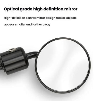 2pcs /Set Motorcycle Rearview Mirror Modified Retro Folding Round E-Bike Universal Reversing Mirror Reflector, Style: Flat - Side Mirrors by buy2fix | Online Shopping UK | buy2fix