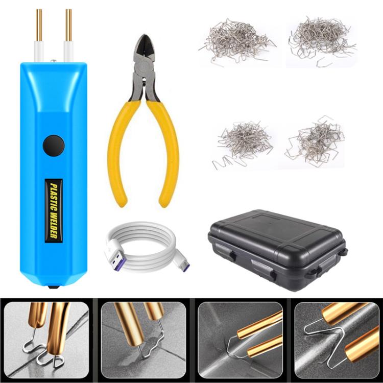 Lithium Plastic Welding Machine Rechargeable Cordless Car Bumper Plastic Repair Welder Parts Repair Tool, Spec: Blue Plastic Boxed - Hand Tool Sets by buy2fix | Online Shopping UK | buy2fix