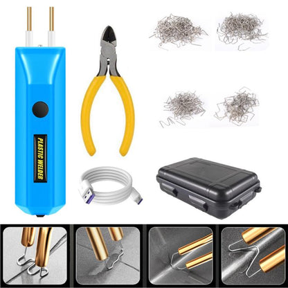 Lithium Plastic Welding Machine Rechargeable Cordless Car Bumper Plastic Repair Welder Parts Repair Tool, Spec: Blue Plastic Boxed - Hand Tool Sets by buy2fix | Online Shopping UK | buy2fix