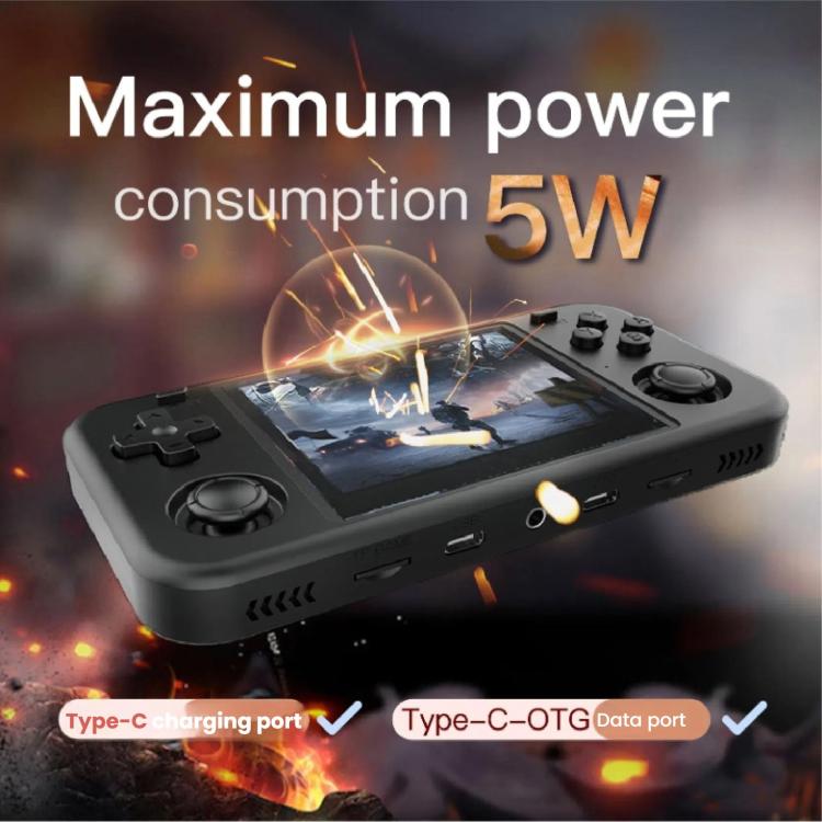 O30S 3.5-inch IPS Screen Open Source Handheld Game Console Linux System, Memory: 64G(Black) - Pocket Console by buy2fix | Online Shopping UK | buy2fix