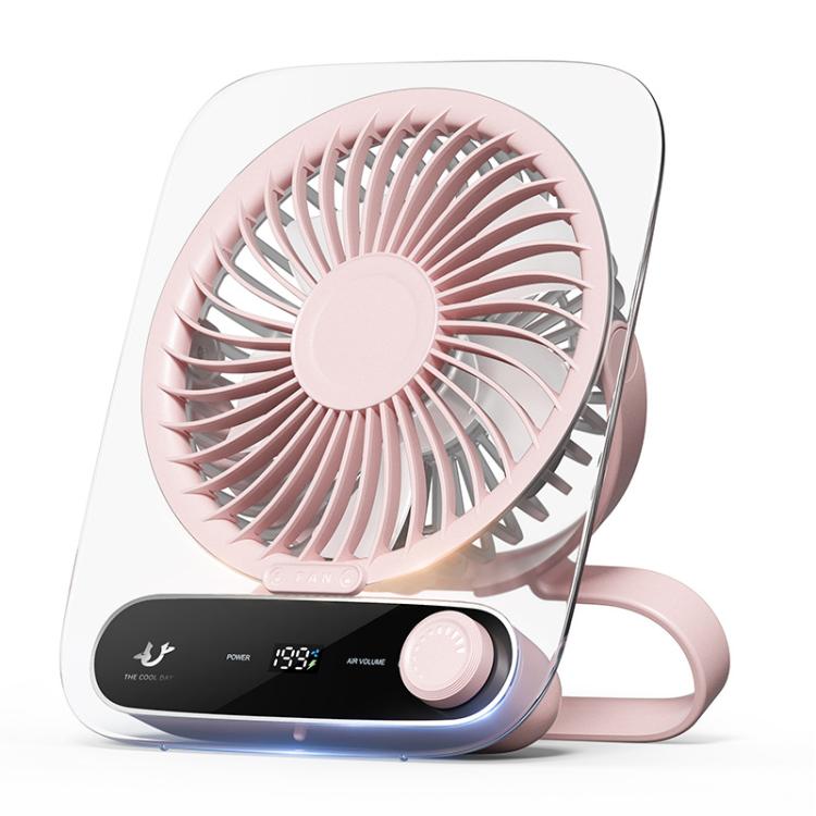 199-speed Desktop wall-mounted Fan With Handle & Light Built-in Aromatherapy Cotton(Clear Pink) - Electric Fans by buy2fix | Online Shopping UK | buy2fix