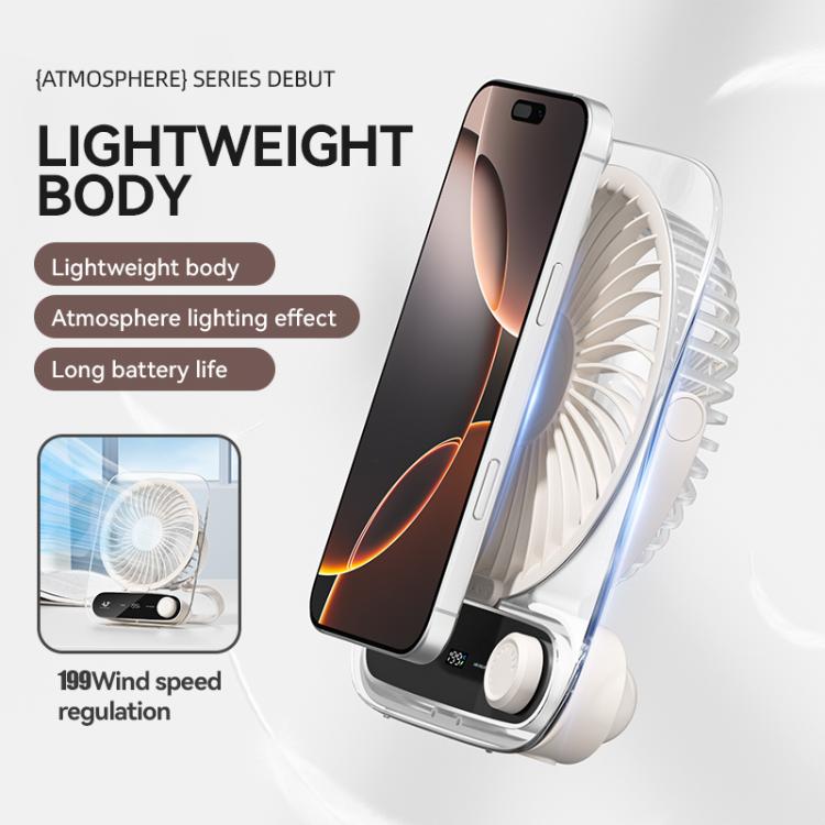 199-speed Desktop wall-mounted Fan With Handle & Light Built-in Aromatherapy Cotton(Clear Pink) - Electric Fans by buy2fix | Online Shopping UK | buy2fix