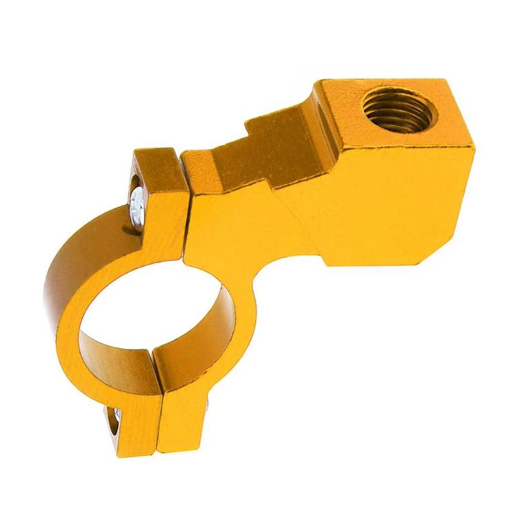 Motorcycle Modified Rear View Mirror Bracket Holder Clamp E-Bike Mirror Mount Reflector Clamp(Gold) - Side Mirrors by buy2fix | Online Shopping UK | buy2fix