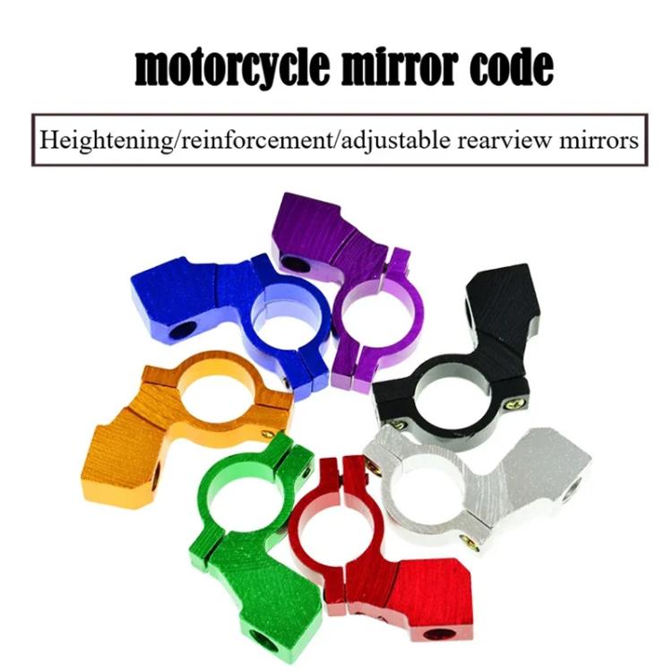 Motorcycle Modified Rear View Mirror Bracket Holder Clamp E-Bike Mirror Mount Reflector Clamp(Black) - Side Mirrors by buy2fix | Online Shopping UK | buy2fix