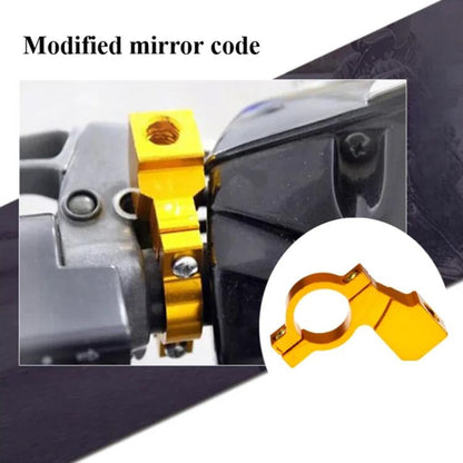 Motorcycle Modified Rear View Mirror Bracket Holder Clamp E-Bike Mirror Mount Reflector Clamp(Black) - Side Mirrors by buy2fix | Online Shopping UK | buy2fix