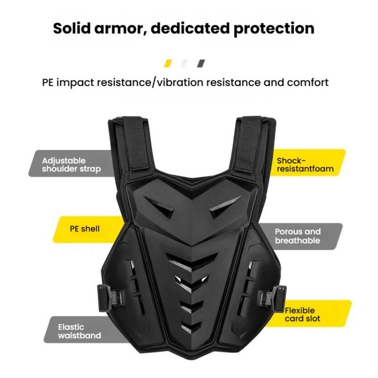 SULAITE Motocross Armor Vest Motorcycle Rider Chest Protection Equipment Racing Anti-Fall Armor Protector, Size: Uniform(White) - Protective Gear by SULAITE | Online Shopping UK | buy2fix