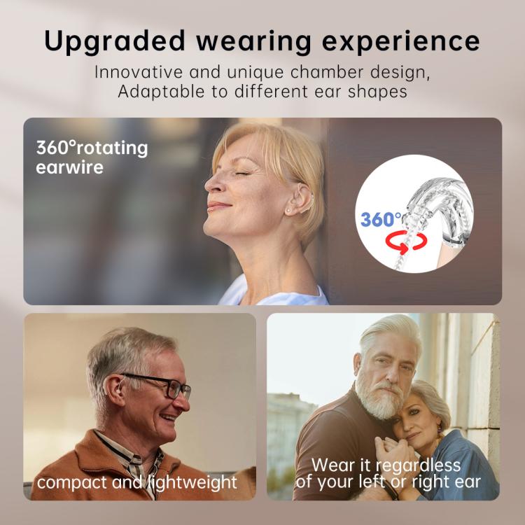 Noise-Cancelling Hearing Aid For Seniors With Digital Display And Charging Box(Skin Color) - Hearing Aids by buy2fix | Online Shopping UK | buy2fix