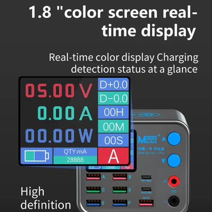 MaAnt DianBa No.1 Pro Multi-port Charger 9-ports With Digital Display Power Wireless Charger EU Plug - Power Supply by MaAnt | Online Shopping UK | buy2fix