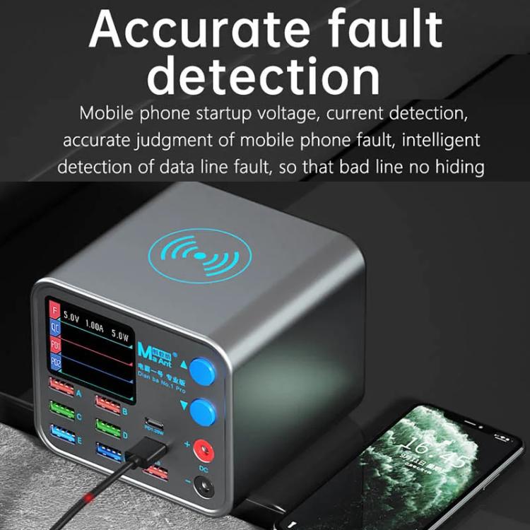 MaAnt DianBa No.1 Pro Multi-port Charger 9-ports With Digital Display Power Wireless Charger EU Plug - Power Supply by MaAnt | Online Shopping UK | buy2fix