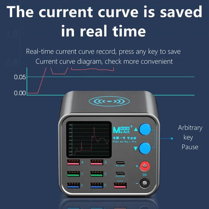 MaAnt DianBa No.1 Pro Multi-port Charger 9-ports With Digital Display Power Wireless Charger EU Plug - Power Supply by MaAnt | Online Shopping UK | buy2fix